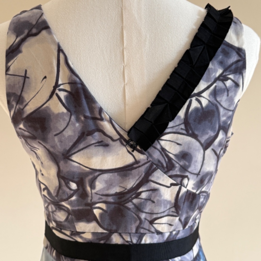 Anthropologie Moulinette Soeurs Indigo Blue Garden Watercolor Dress Size 2 - Picture 11 of 16